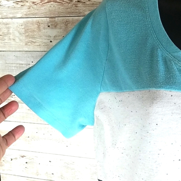 VICTORIA'S secret Pink, Teal, Cream and Gray, sleep shirt, Sz S/P - Picture 5 of 6